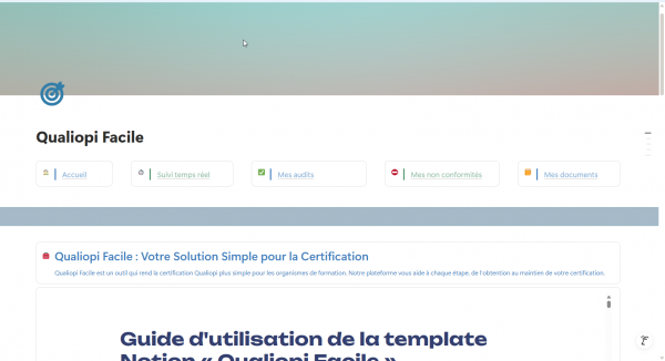 Template Notion QUALIOPI FACILE – Image 2